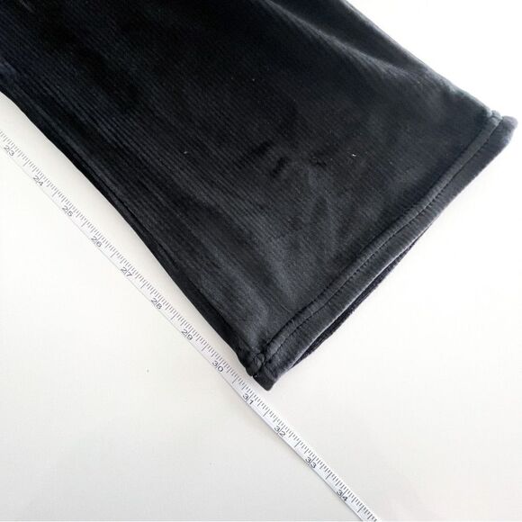 Hue Black Velvet Lounge Pants Elastic Waist Stretchy Velour Women's M - Picture 8 of 9